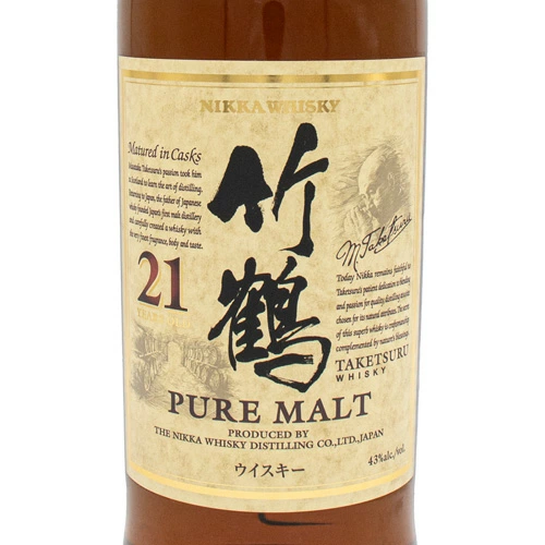 니카 타케츠루 21년 퓨어몰트 43% 700ml<br><small>ニッカ 竹鶴 21年 ピュアモルト 43% 700ml</small>