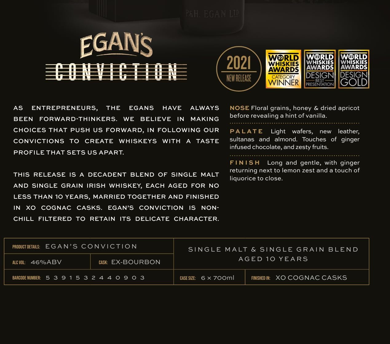 Egan's 이건스 컨빅션<br><small> Egan's イーガンズ エンデヴァー 700mL</small>