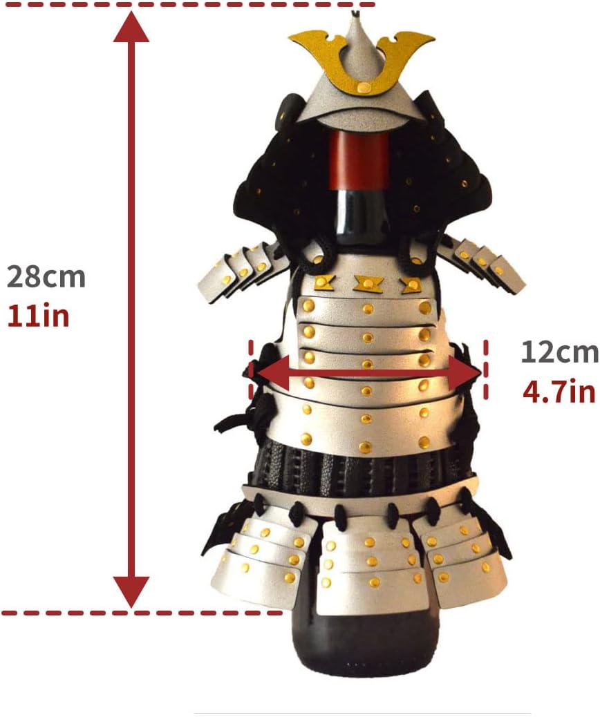 보틀에 입는 갑옷, 오다 노부나가 일본제 700~900ml 병용 선물, 위스키, 소주, 와인 <br><small>ボトルに着せる鎧 銀 織田信長 日本製 700~900mlボトル用 ギフト、ウイスキー、焼酎、ワイン</small>